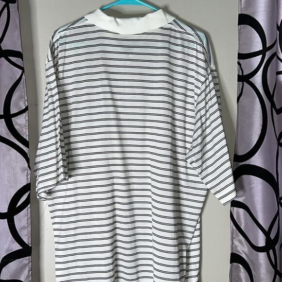 Ralph Lauren, golf polo, black and white striped, short sleeve size large - Picture 6 of 8